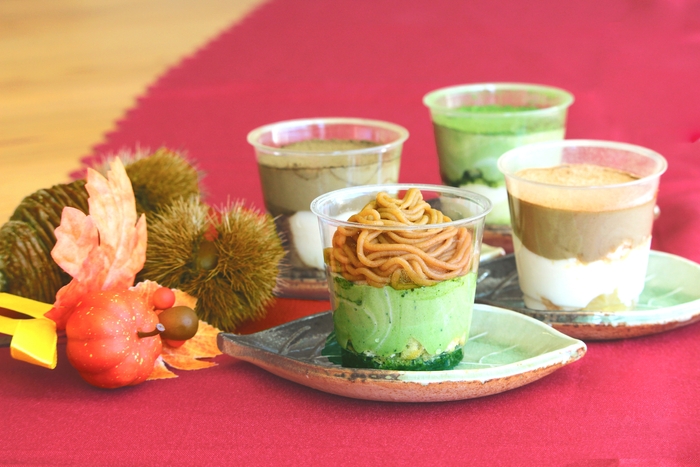 抹茶モンブラン&ほうじ茶アップルシナモンティラミスセット