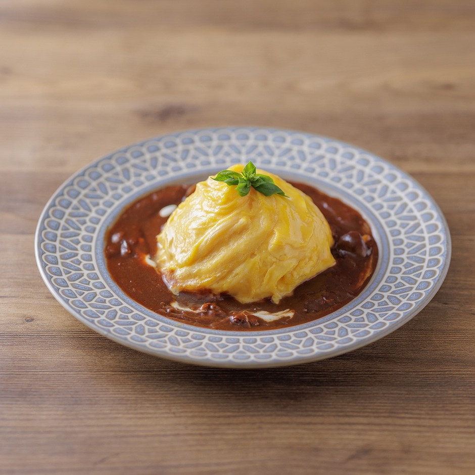 とろける卵が贅沢な「ドレスオムライス」