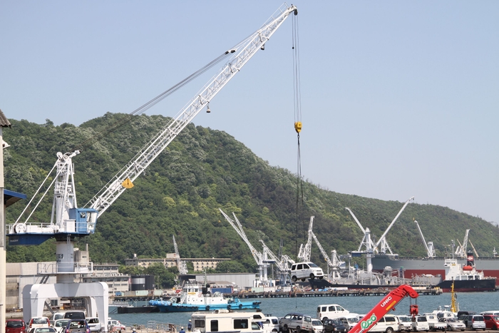 カーリサイクル工場まで海上輸送