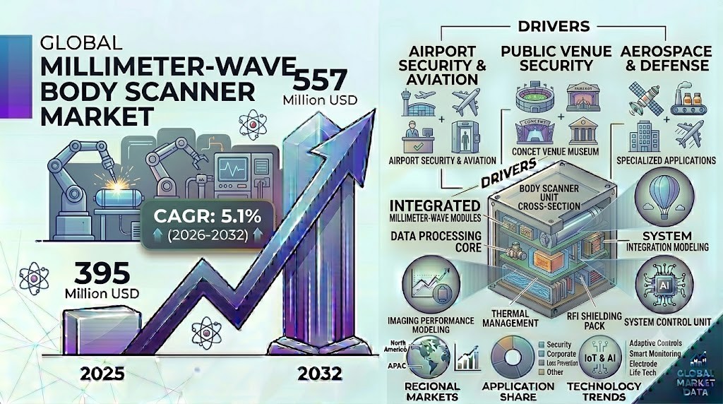 ミリ波ボディスキャナ装置市場規模(百万米ドル)2025-2032年