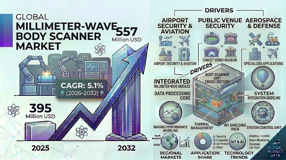 ミリ波ボディスキャナ装置市場規模(百万米ドル)2025-2032年