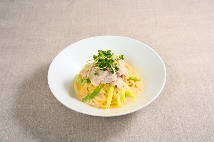 味噌豆乳豚しゃぶパスタ