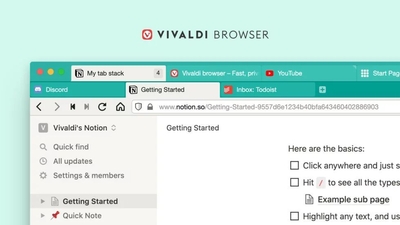 Vivaldi 3.6 二段型タブスタック