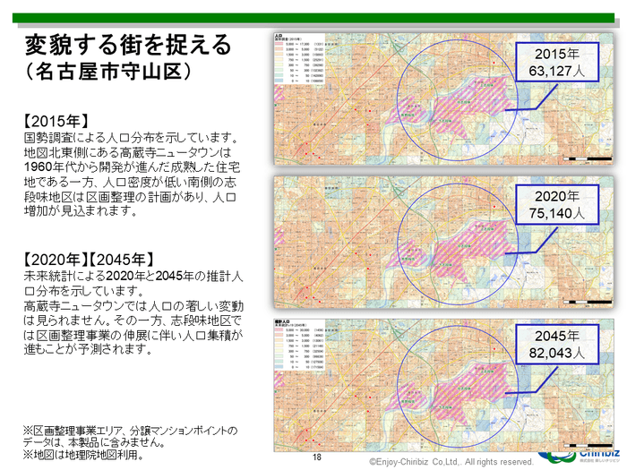 名古屋市郊外の分析例