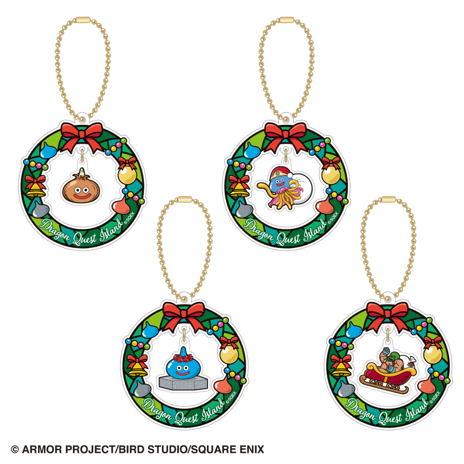 ▲ゆらゆらリースアクリルキーホルダー（全4種） 各880円（税込）