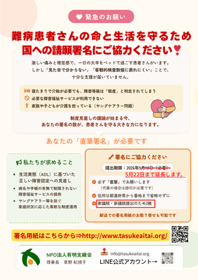 署名お願いのチラシ