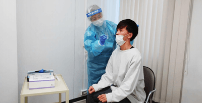 キャンパス内での抗原検査（イメージ）