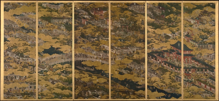 国宝 「洛中洛外図屏風(舟木本)」(右隻) 岩佐又兵衛筆 江戸時代・17世紀 東京国立博物館蔵