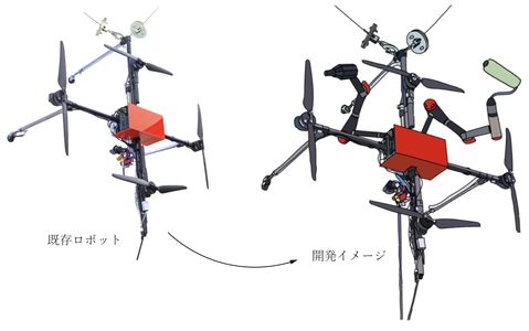 壁面雨漏り調査ロボットの専用ロボットアームの開発に着手　 雨漏りの原因箇所をその場で簡易補修し、工程短縮の実現を目指す