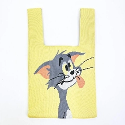 おしゃれすぎる！トムとジェリーのニットバッグandポーチ。