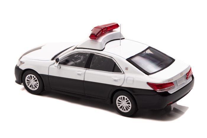 1/43 トヨタ クラウン ロイヤル (GRS210) 警察パトロール車両:左後