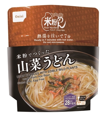 米粉でつくった山菜うどん