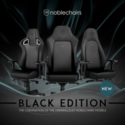 ドイツ製高機能素材を使用したゲーミングチェア　 noblechairs 「BLACK EDITION」を4月22日に一般販売開始