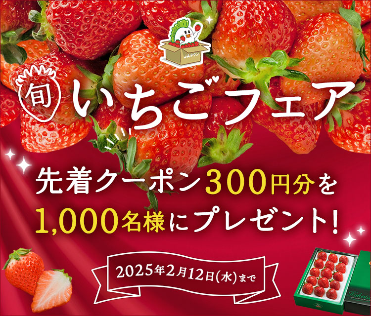 産地直送通販サイト「ＪＡタウン」で「いちごフェア」を開催！ ～先着1,000名様に購入時に使える300円クーポンをプレゼント～