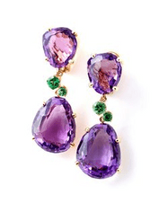 Bahia_amethyst and tsavorites errings