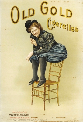 Photo.03 W.S.KIMBALL&CO.“OLD GOLD”ポスター 1890年代 多色石版 60.0×46.0cm