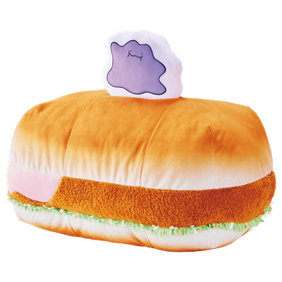 公式Xキャンペーンオリジナル景品【第1弾】メタモンの明太エビカツパンBIGクッション(全長約50cm)
