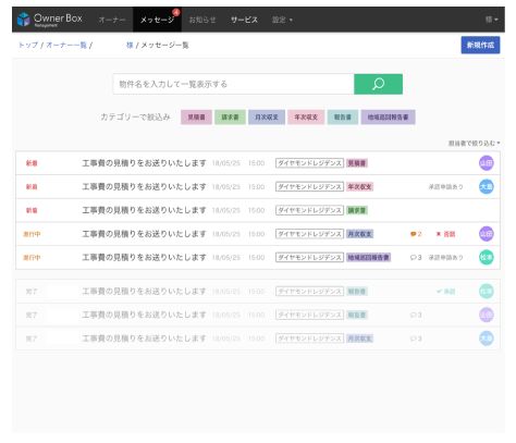 メッセージ一覧画面イメージ