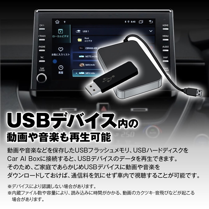 USBデバイス再生可能