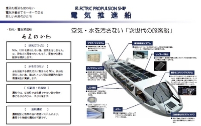 パネル展示:電気推進船「あまのかわ」