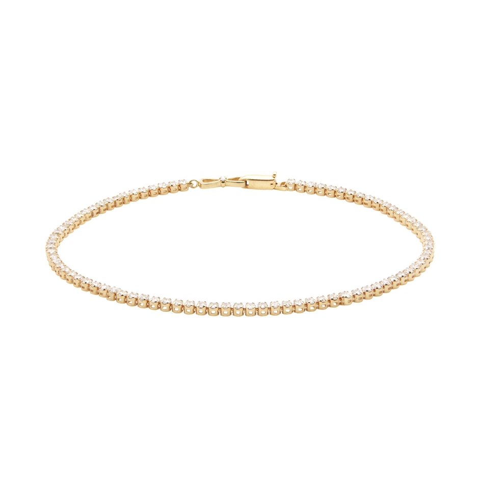 K18YG×ダイヤモンド 2ct テニスブレスレット