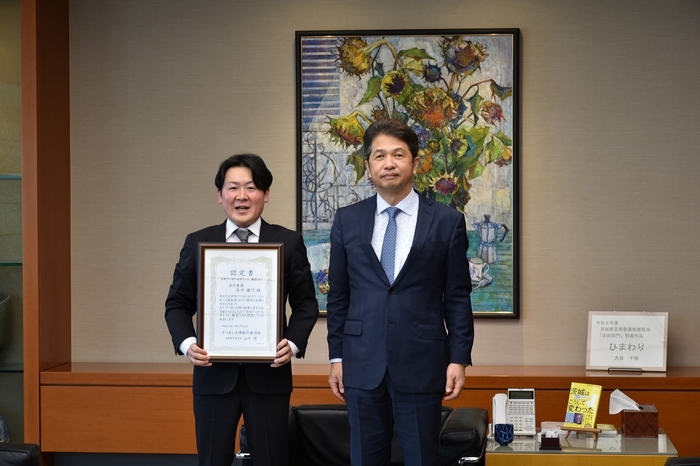 茨城県知事への表敬訪問の様子