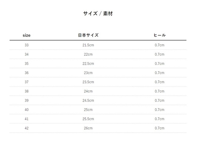 【farfalle】ラフィアローファーSARAサイズ表