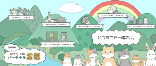 愛ペットグループ、パソコンやスマートフォンなどで お参りやご供養が出来るペットの霊園 《愛ペットのバーチャル霊園》をオープン！