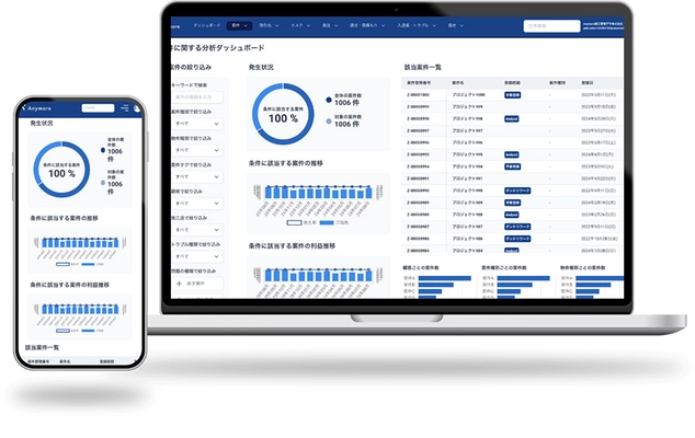 Anymore株式会社、中小規模の建設業向け施工管理アプリ 「Anymore施工管理」の提供を開始