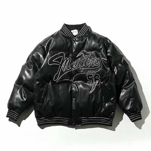 PULeather Embroidery Blouson
