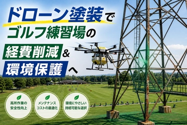 ドローン塗装でゴルフ練習場の経費削減＆環境保護へ