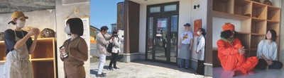 学生による能代市事業者への取材風景