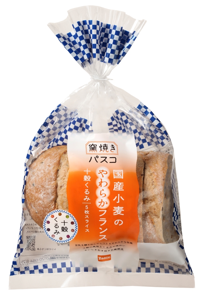 【窯焼きパスコ 国産小麦のやわらかフランス 十穀くるみ5枚スライス】