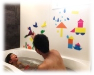 (からふぃるおりがみ(TM))浴育でお風呂での親子コミュニケーションに