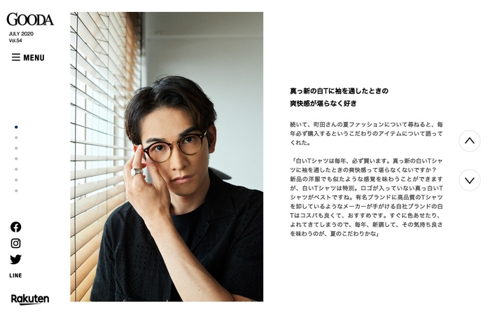 GOODA Vol.54インタビュー:町田啓太さん