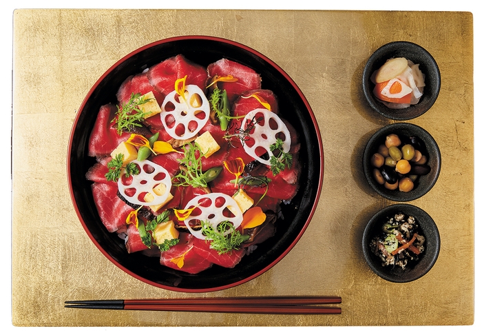 絹のローストビーフちらし