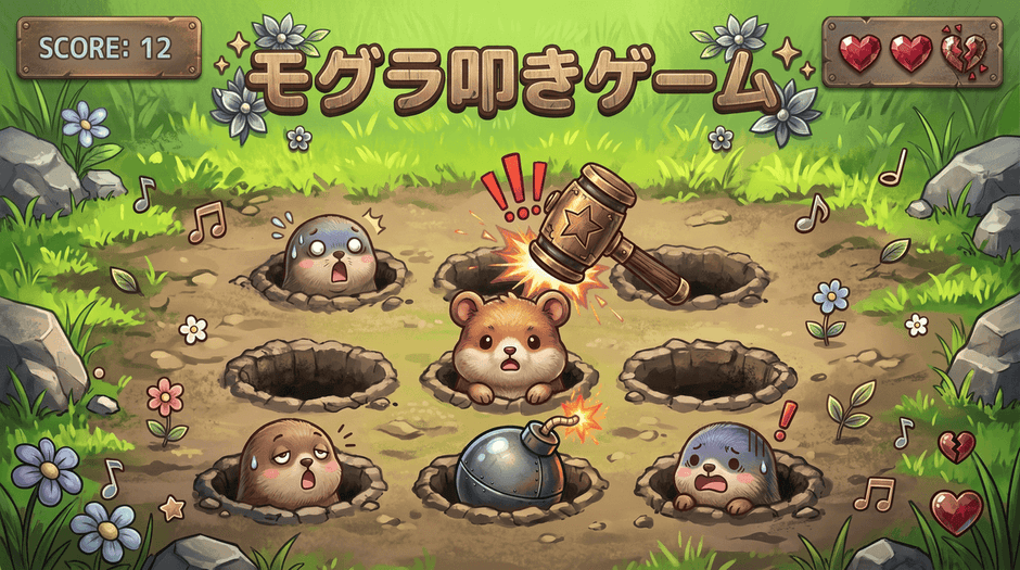 もぐらたたきゲーム（無料）