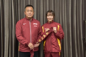 【名城大学・女子駅伝部】10月26日（日）の「全日本大学女子駅伝」出場を学長らに報告
