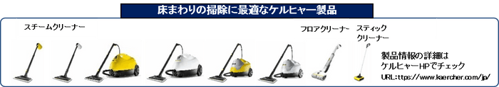 床まわりの掃除に最適なケルヒャー製品