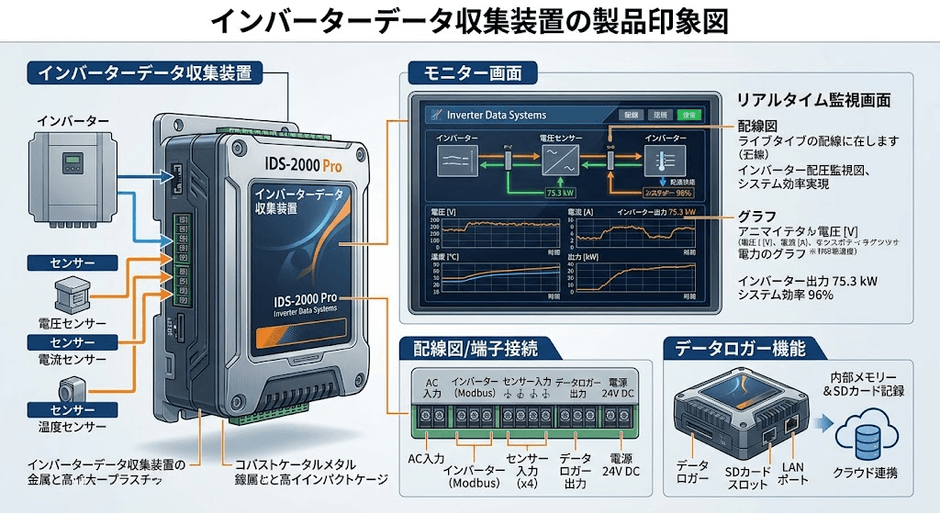 図. インバーターデータ収集装置の製品画像