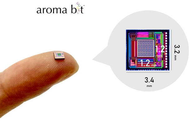 アロマビット、世界最小※1で高集積な 「CMOS半導体型ニオイ可視化センサーチップ」の試作に成功　 ～「ものづくりワールド東京」で展示予定～