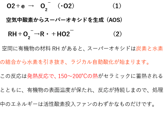 活性酸素による個体有機物メカニズム