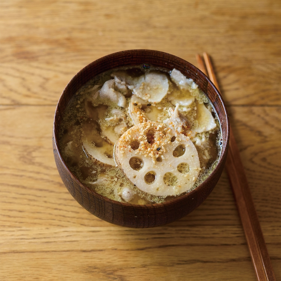 「れんこんのごま豚汁」(6章)