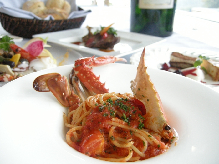 瀬戸内渡り蟹のパスタ