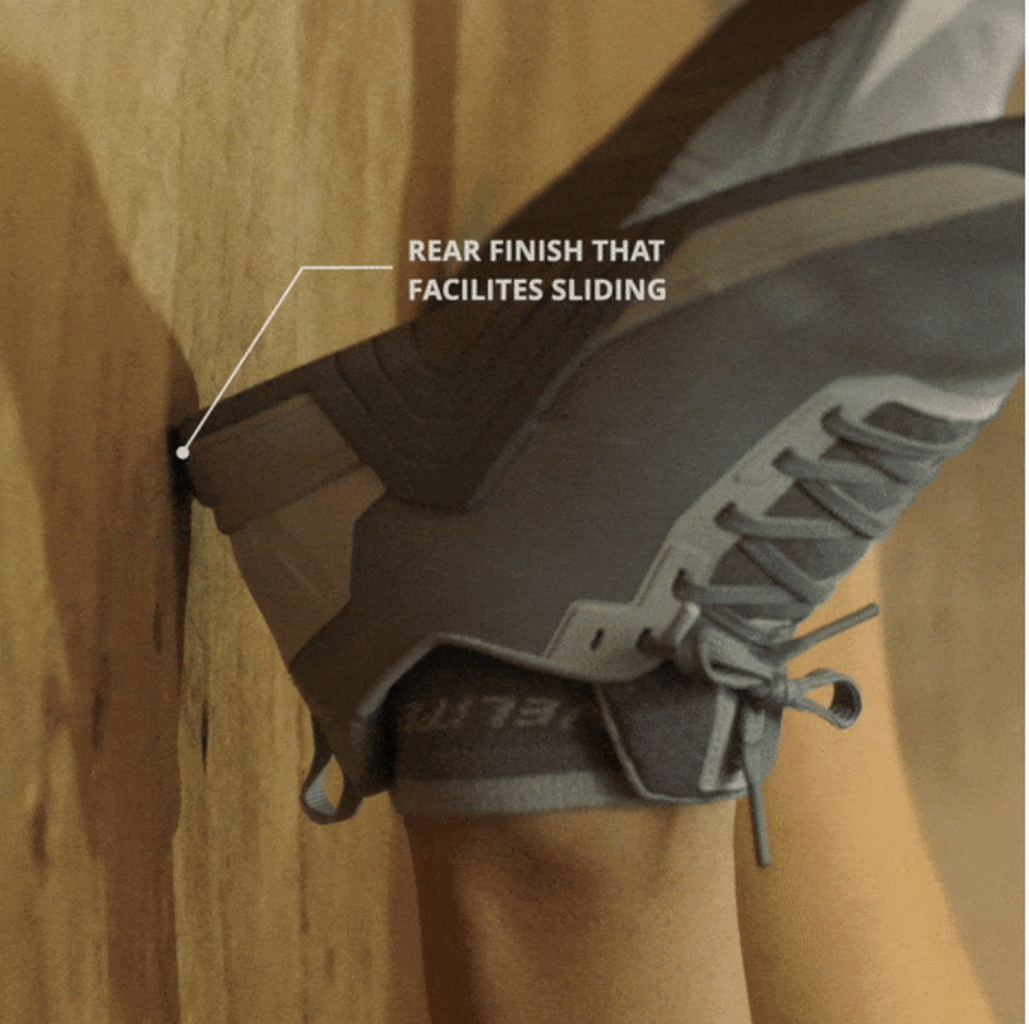 適度な滑りのヒール部分