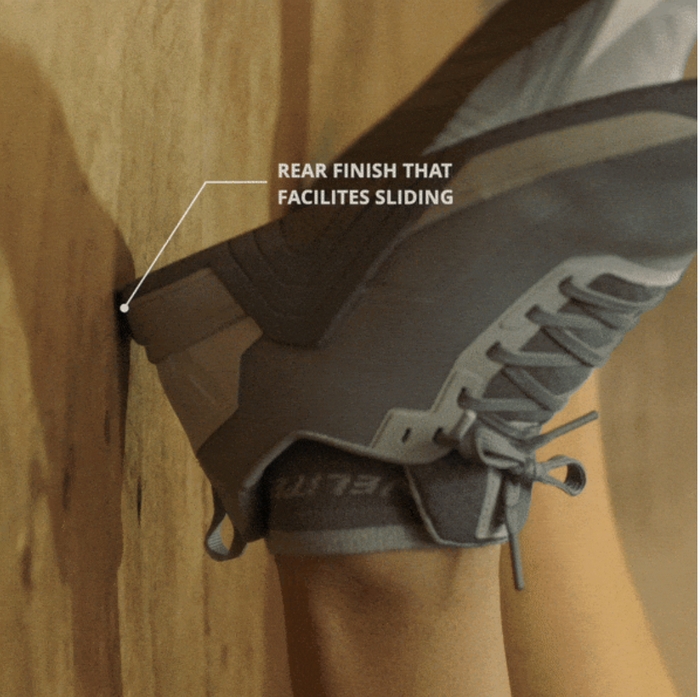 適度な滑りのヒール部分