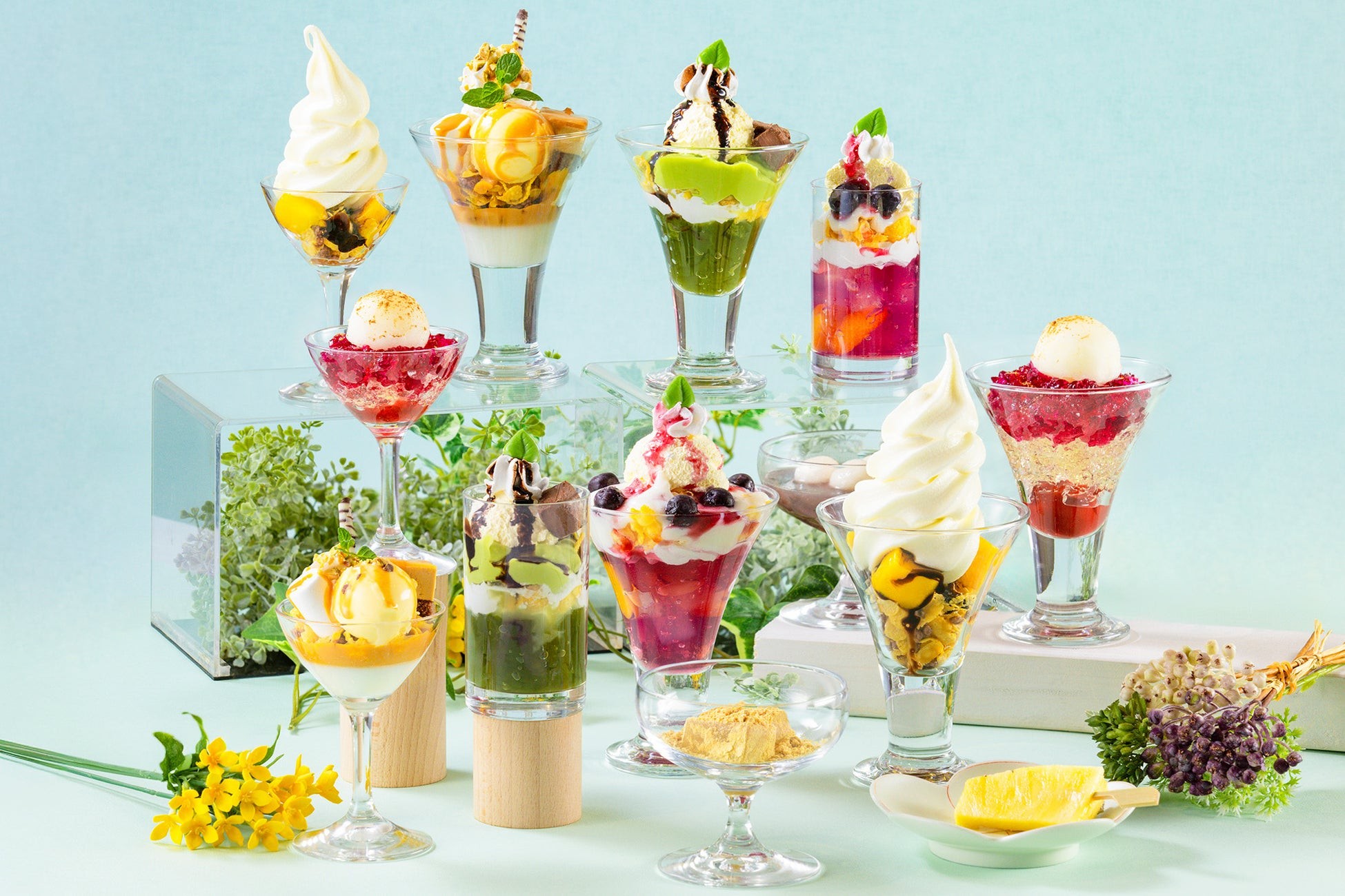 【福岡サンパレス ホテル＆ホール】「スパイス＆ハーブで美味しく整う初夏」をテーマにした新作パフェが登場！「夏のパフェ食べ放題 Season.1 」