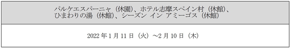 休園日・休館日のご案内