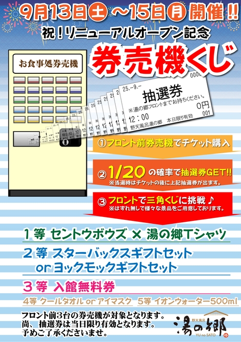 券売機抽選会