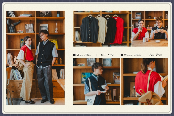 #-09 Giza cotton vneck knit vest